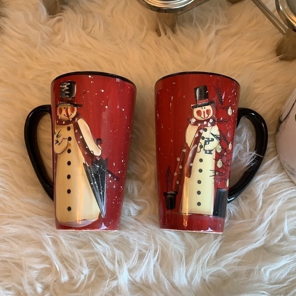 Certified international snowman tall mugs - Picture 3 of 15